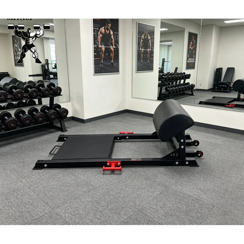 Home Gym Hip Thrust Trainer, Portable Glute Ham Developer with Footplate, Space-Saving Booty Builder Machine for Butt & Leg Work