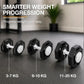 Single octagonal 1kg incrementing all-steel detachable dumbbell, adjustable, space-saving.