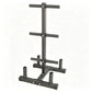 Weight Plate & Barbell Storage Rack, Multi-Function Gym Organizer Stand with Bar Holders and Plate Pegs, Heavy Duty Stee