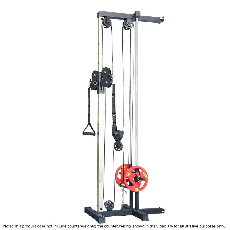 Wall Mounted Cable Pulley Machine Home Gym Lat Pulldown Low Row Arm Strength Training System