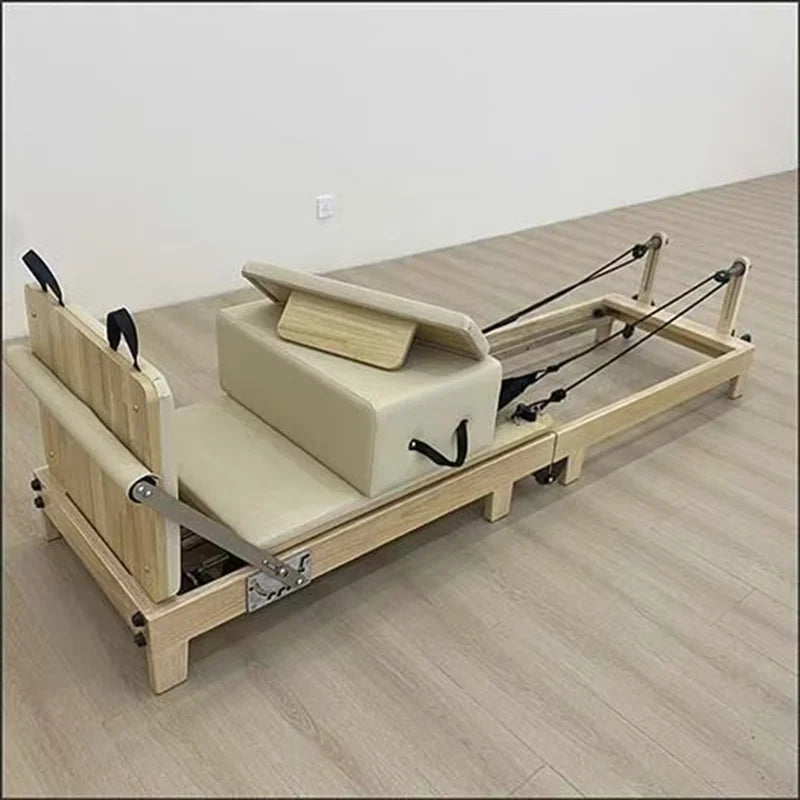Foldable Pilates Reformer Bed Home Yoga Core Training Bed Large Body Shaping Fitness Equipment