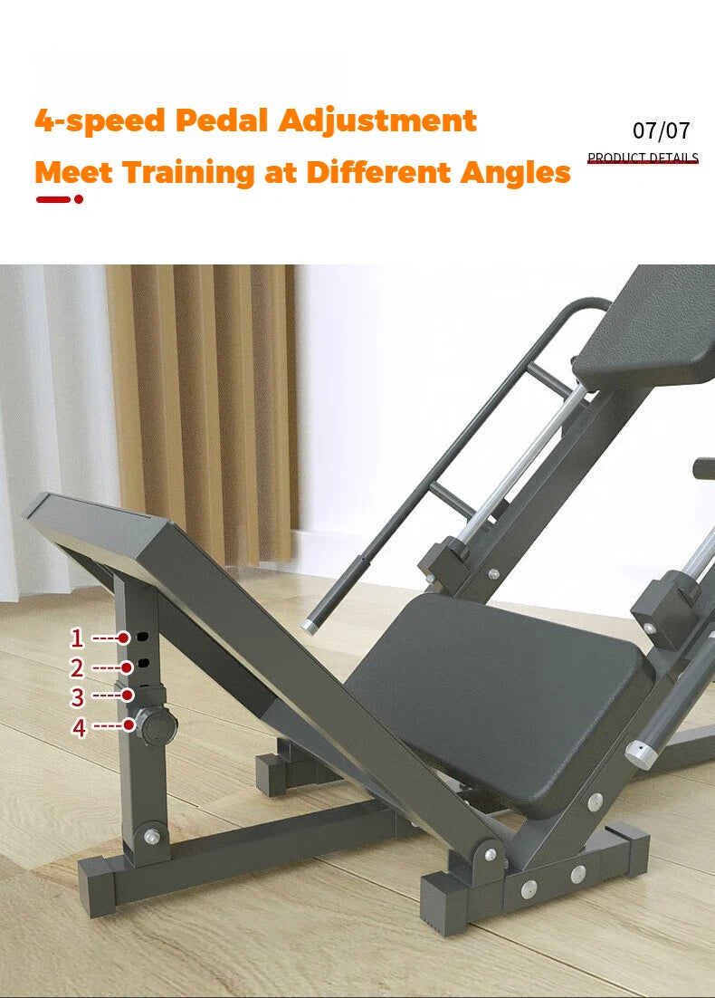 Leg Press Machine, Heavy Duty Weight Training Equipment, Adjustable Leg Exercise Machine for Home Gym