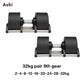Adjustable Dumbbell Pair 2kg(5lb) or 4kg(9lb) Increase Max 50kg(110lb) Home Gym Weight Set