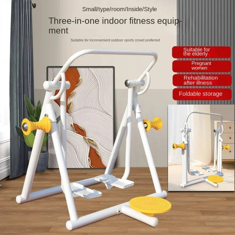 Outdoor 3-in-1 Fitness Equipment, Air Walker with Twister & Leg Massager, Public Park Garden Gym Station for Full Body Workout