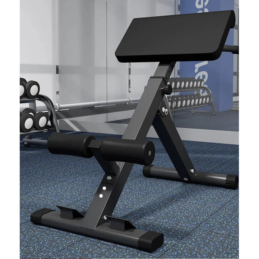 Foldable Adjustable Roman Chair Hyperextension Bench, Multi-Functional Preacher Curl & Back Extension Machine for Home Gym, Leg