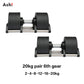 Adjustable Dumbbell Pair 2kg(5lb) or 4kg(9lb) Increase Max 50kg(110lb) Home Gym Weight Set