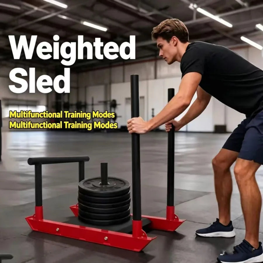 Gym Weight Sled Push Pull Training Sled Fitness Power Speed Strength Workout Sled for Indoor Outdoor Training