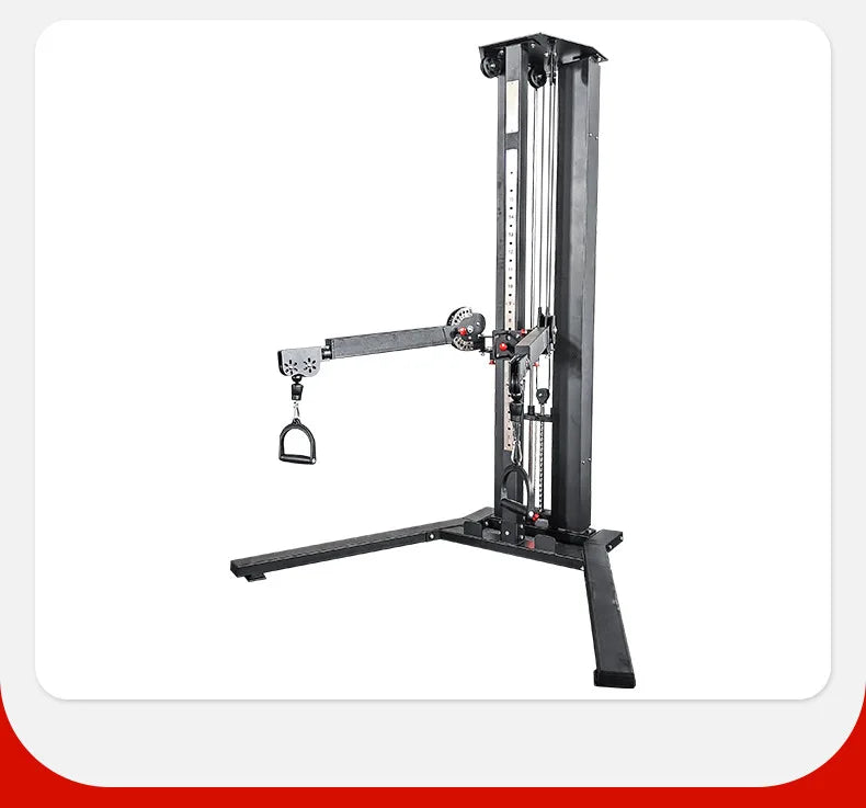 Wall Mounted Cable Crossover Machine Single Station Pulley System Home Gym LAT Pulldown Low Row Full Body Workout Fitness Equipm