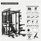 Pin Loaded Smith Machine Multi Function Squat Rack Commercial Home Gym Strength Training Equipment with Cable System & Pec Fly