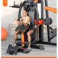 Heavy Duty 3 Station Functional Trainer Power Rack Cable Crossover Squat Rack Gym Machine