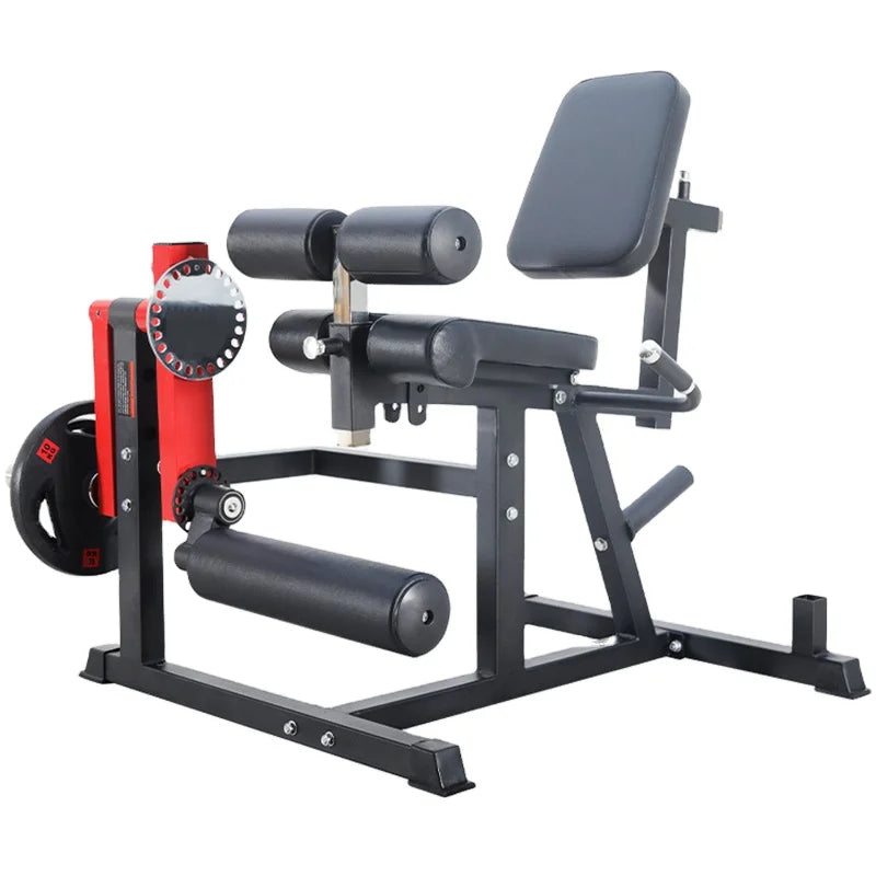 Leg Extension & Curl Machine, Plate Loaded 2-in-1 Leg Exercise Machine, Home Gym Quad & Hamstring Workout Equipment