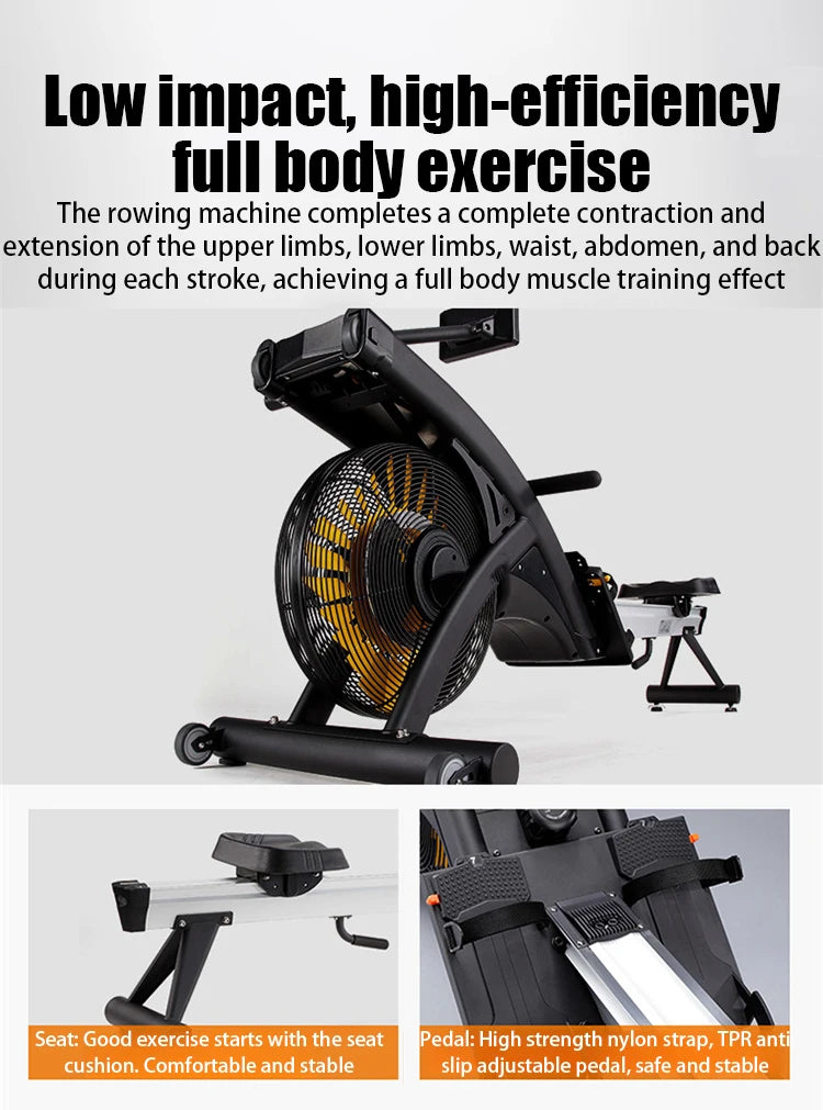 Chain Air Rower Machine Commercial Rowing Machine Professional Gym Fitness Equipment Indoor Cardio Training Equipment