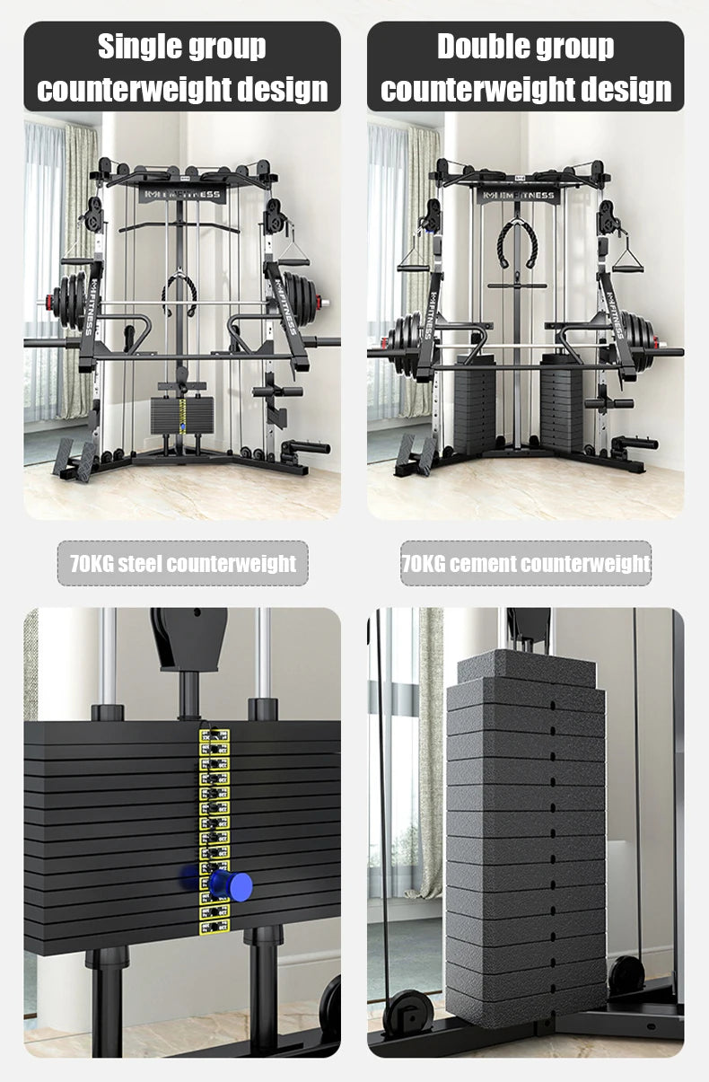 FTS Glide Dual Cable Functional Trainer Cable Crossover Pulley Machine Fitness Body Building Home Gym Training Equipment