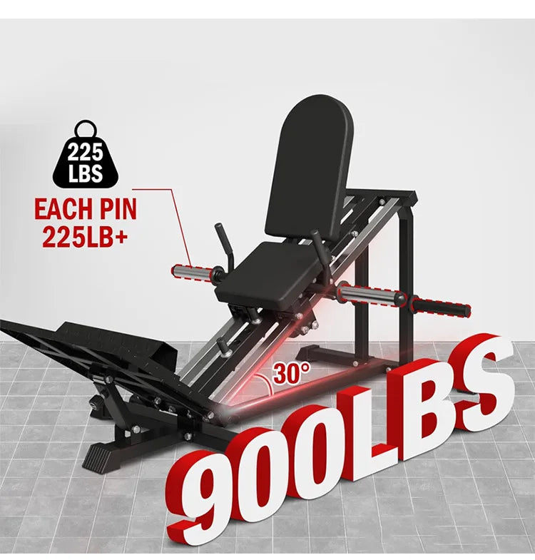 Leg Press Machine for Home Gym, Seated Calf Raise and Hack Squat Equipment, Lower Body Strength Trainer