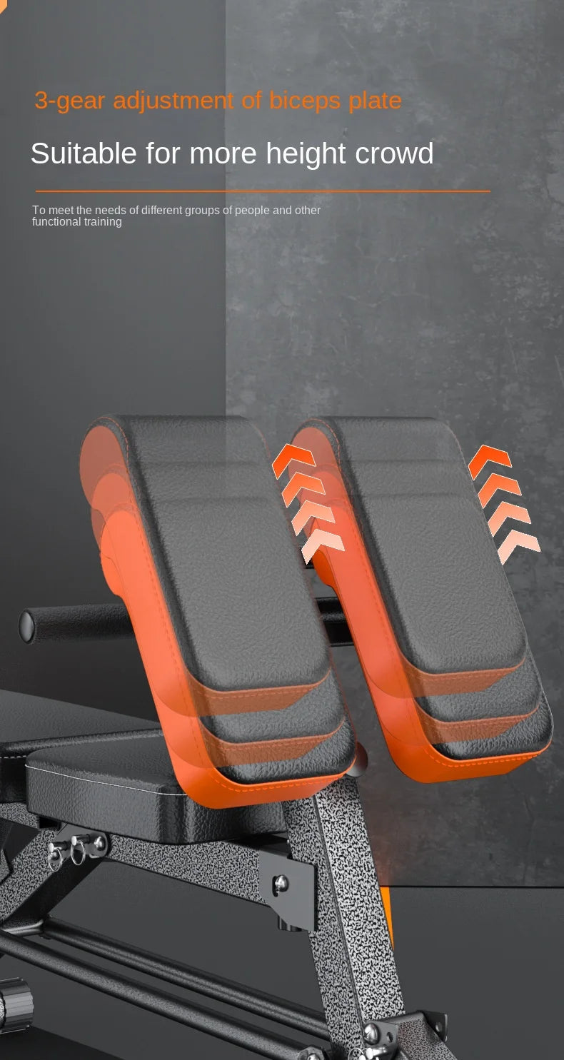 Adjustable Roman Chair Hyperextension Bench Back Extension Abdominal Core Trainer Home Gym Fitness Equipment