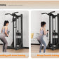 Compact Home Gym Cable Machine with Weight Stack Pull Up Bar Foldable Chest Fly Arm Lat Pulldown Strength Training Equipment