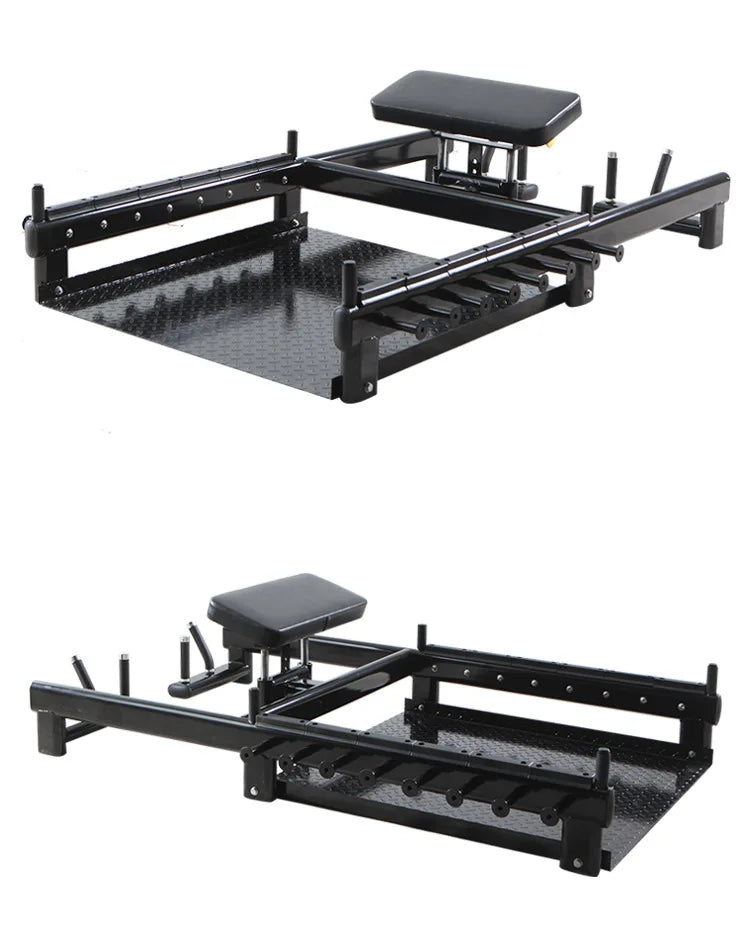 Belt Squat Machine with Platform, Heavy Duty Belt Squat Rack for Lower Body Strength Training Home Gym