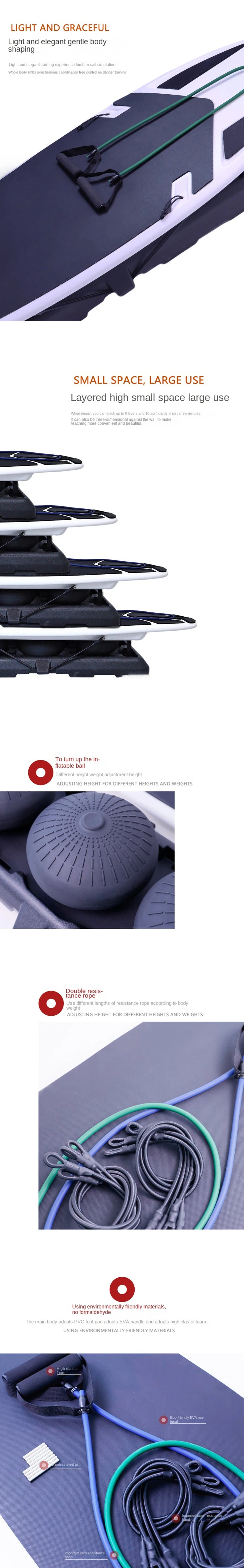 Surf Balance Board Trainer, Indoor Surfing & Yoga Fitness Board, Core Strength Training Equipment for Home Gym Workouts