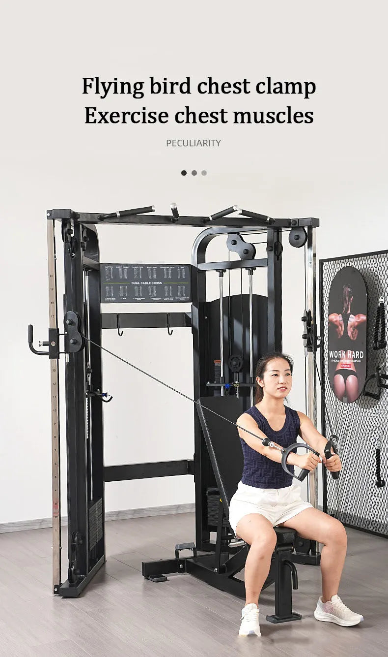 Commercial Dual Cable Crossover Machine Functional Trainer Home Gym Fitness Equipment For Full Body Workout