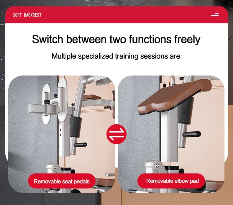 Multi Function Home Gym Equipment, Multi Purpose Strength Training Station for Full Muscle Training, Home & Small Gym Use