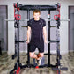 Multifunctional All-in-One Smith Machine Cable Crossover Trainer, Heavy Duty Full Body Strength Training Gym Equipment with Weig