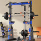 Multi-Function Smith Machine with Cable Crossover, Home Gym Power Rack with Pull-Up Bar & Lat Pulldown, Total Muscle Training St