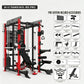 Pin Loaded Smith Machine Multi Function Squat Rack Commercial Home Gym Strength Training Equipment with Cable System & Pec Fly