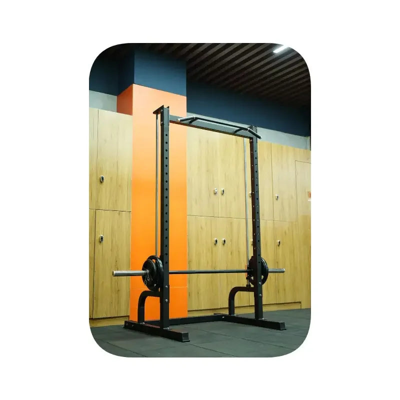 Smith Machine Squat Rack with Pull Up Bar - Heavy Duty Home Gym Power Cage for Weightlifting, Bench Press & Full Body Strength T