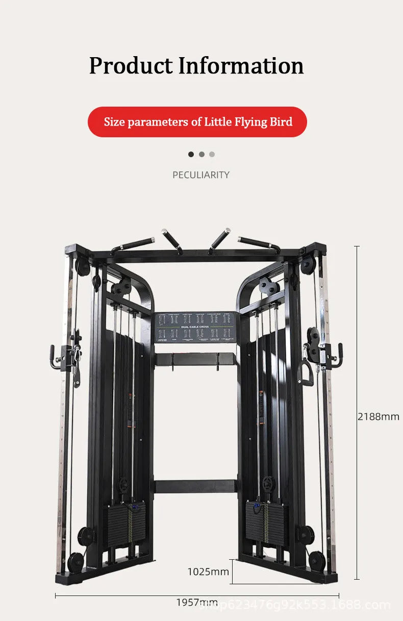 Commercial Dual Cable Crossover Machine Functional Trainer Home Gym Fitness Equipment For Full Body Workout