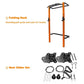 Foldable Wall Mounted Squat Rack with Pull Up Bar, Adjustable Steel Home Gym Power Rack Space Saving Weight Lifting Station