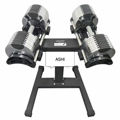 Chrome Adjustable Dumbbell 43kg 45kg 50kg set and Dumbbell rack