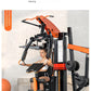 Heavy Duty 3 Station Functional Trainer Power Rack Cable Crossover Squat Rack Gym Machine