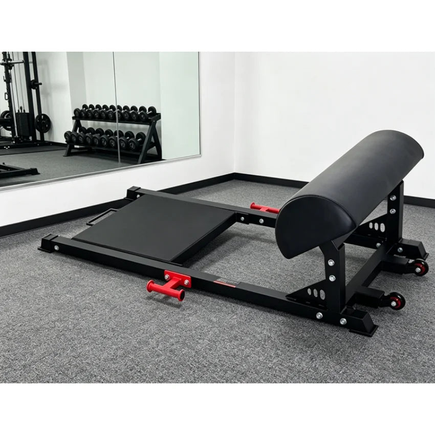 Home Gym Hip Thrust Trainer, Portable Glute Ham Developer with Footplate, Space-Saving Booty Builder Machine for Butt & Leg Work