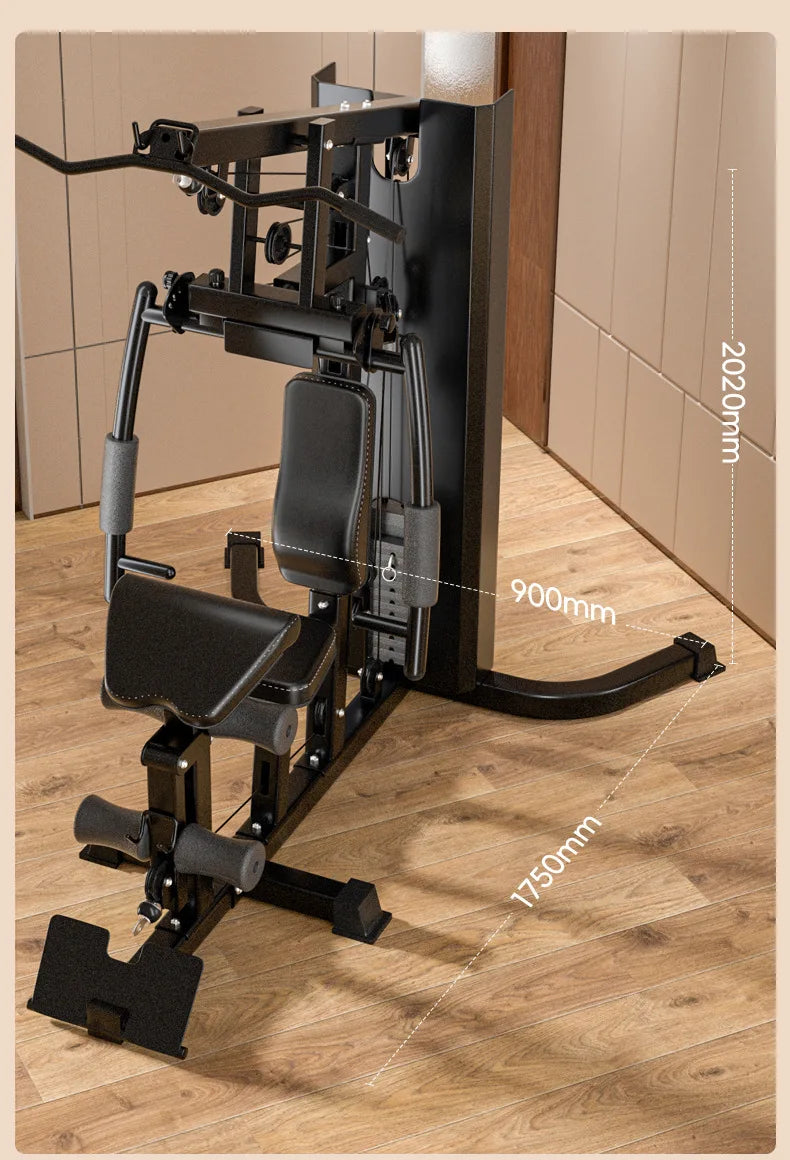 Home Single Station Gym Machine Multi-Functional Weight Training System For Full Body Strength Workout