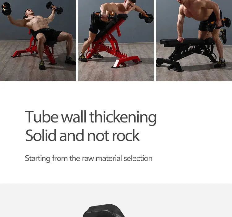 Heavy Duty Adjustable Weight Bench Multifunctional Incline Decline Dumbbell Press Sit Up Fitness Equipment for Home Gym