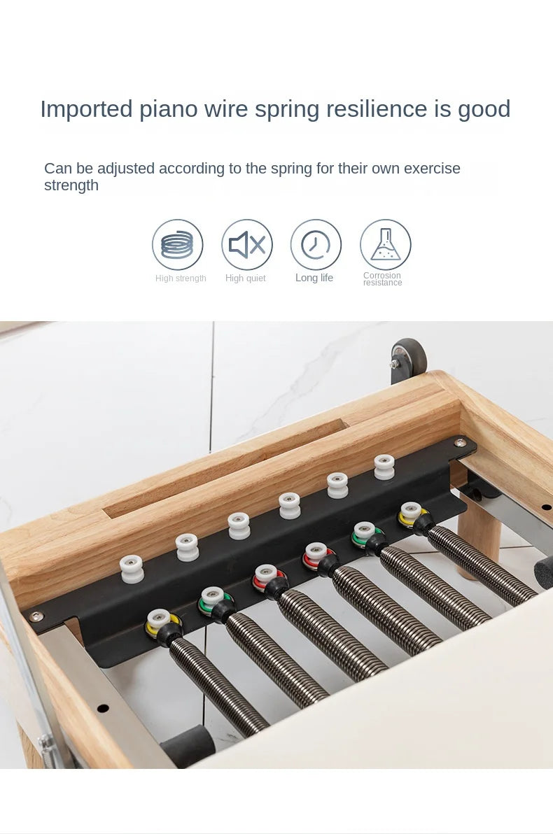 Foldable Pilates Reformer Bed Home Yoga Core Training Bed Large Body Shaping Fitness Equipment