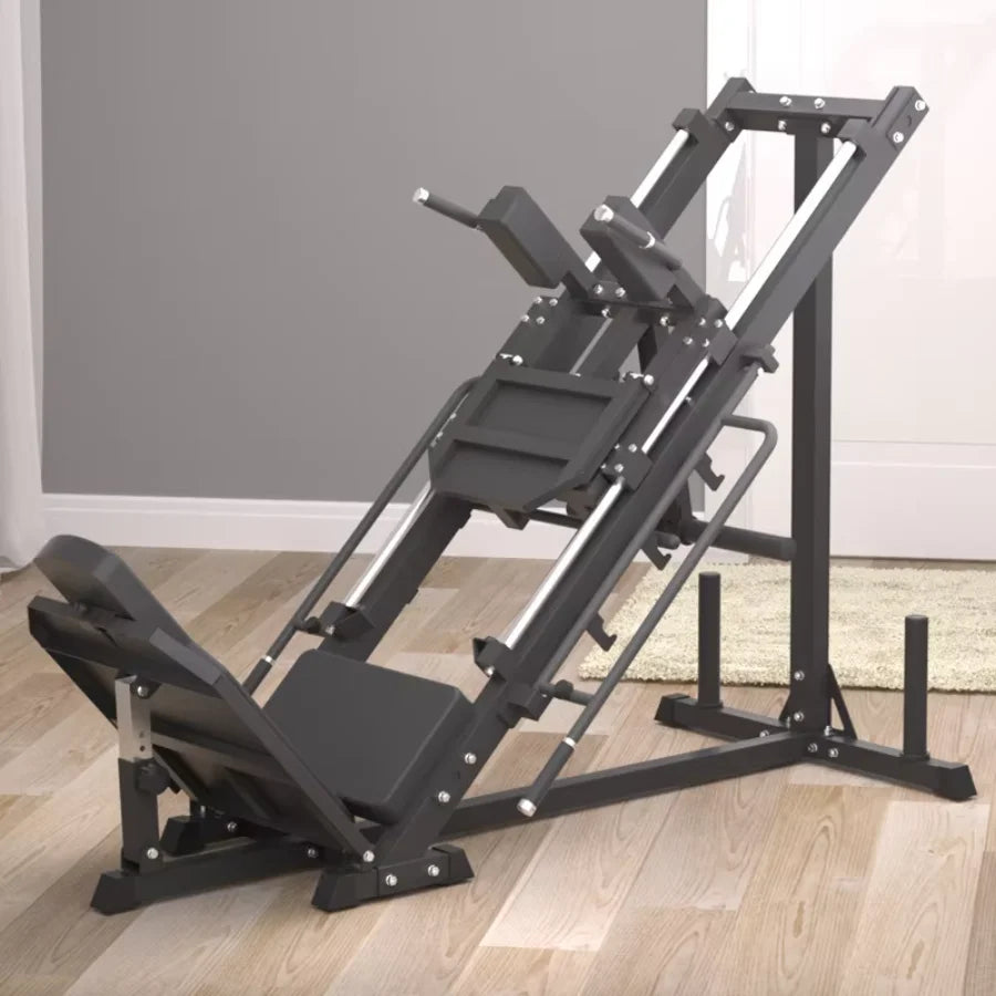 2-in-1 Leg Press Hack Squat Machine, Heavy Duty Fitness Equipment for Strength Training