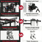 Pin Loaded Smith Machine Multi Function Squat Rack Commercial Home Gym Strength Training Equipment with Cable System & Pec Fly