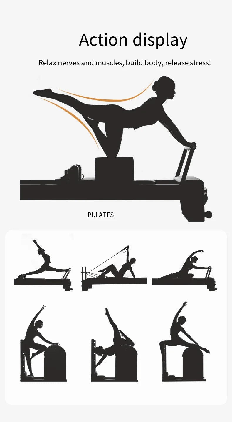 Pilates Reformer Machine Yoga body Sculpting Training Equipment Ladder Barrel Cadillac Reformers
