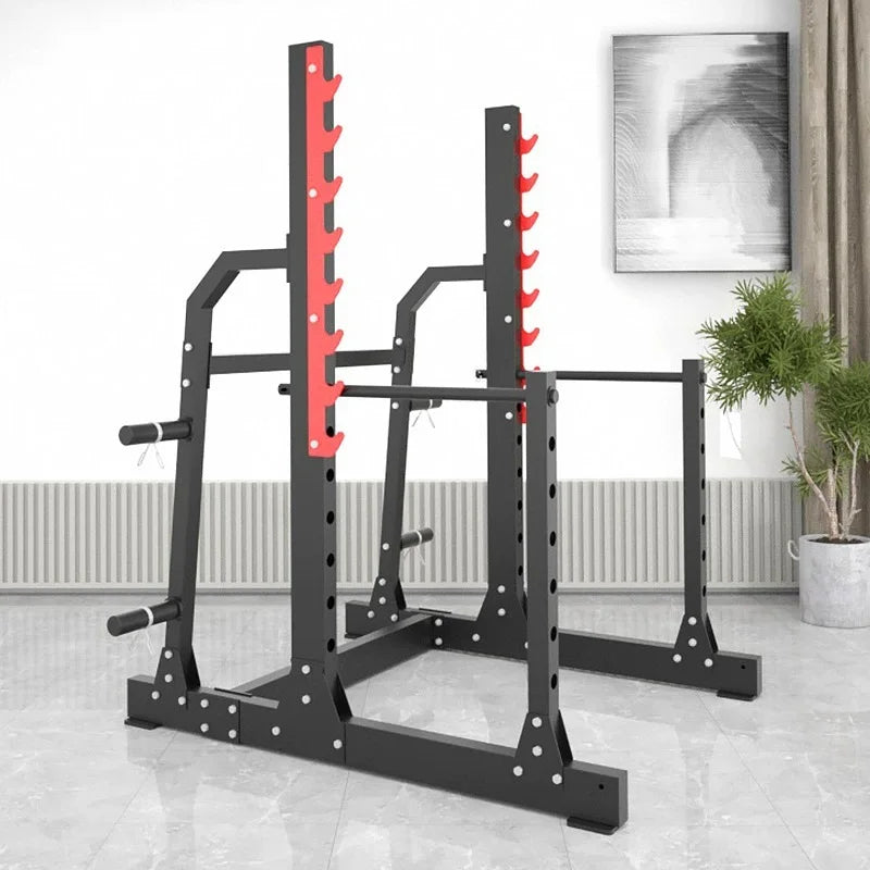 Commercial Half Rack Squat Stand, Professional Heavy Duty Barbell Bench Press Rack, Home & Gym Power Cage for Strength Training