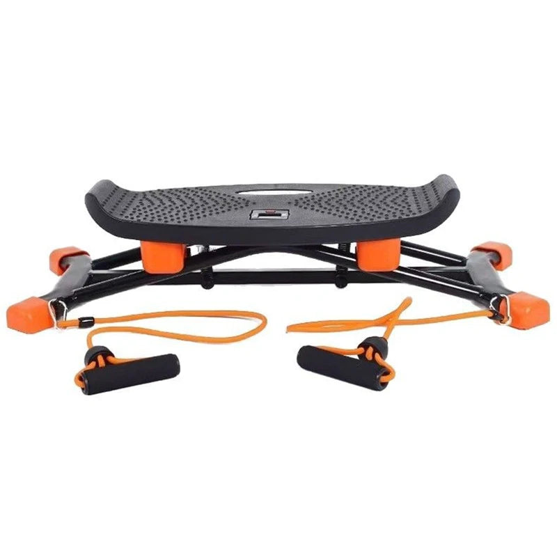 Multi-Functional Step Aerobic Platform with Resistance Bands, Home Gym Fitness Step Board for Full Body Workout, Adjustable Exer
