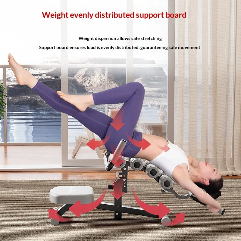 Lower Back Stretcher & Relaxer, Yoga and Pilates Fitness Equipment, Home Lumbar Stretching Device, Back Pain Relief and Sedentar