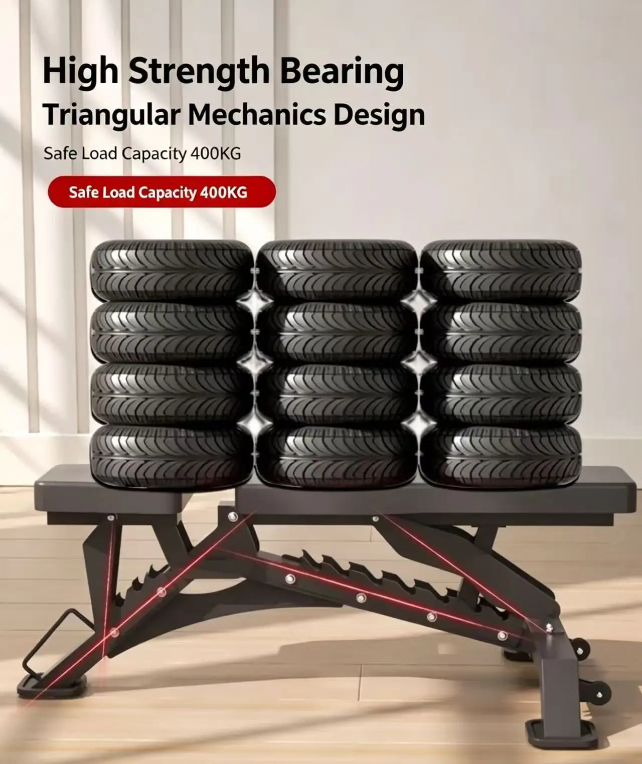 Heavy Duty Adjustable Weight Bench Multifunctional Flat Incline Decline Bench Home Gym Dumbbell Fitness Chair