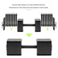 Home fitness equipment with adjustable and detachable quadrilateral dumbbell plates, made of pure steel.