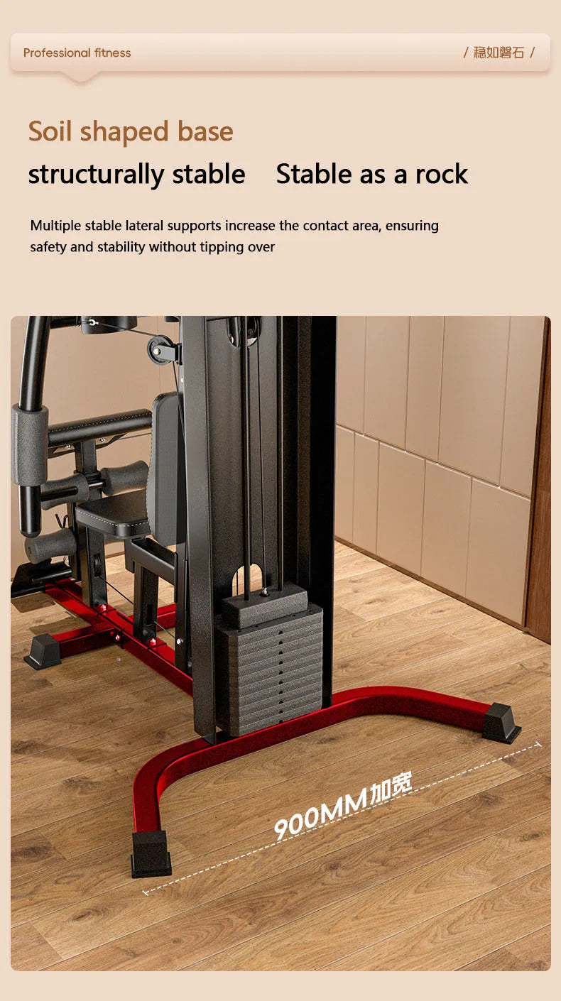 Home Single Station Gym Machine Multi-Functional Weight Training System For Full Body Strength Workout