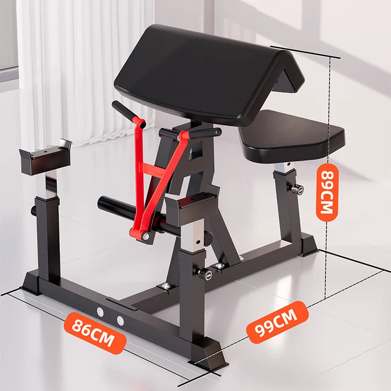 3 in 1 Preacher Curl Machine Bicep Tricep Workout Station Barbell Dumbbell Training Equipment Home Gym Strength Fitness Machine