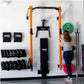 Foldable Wall Mounted Squat Rack with Pull Up Bar, Adjustable Steel Home Gym Power Rack Space Saving Weight Lifting Station