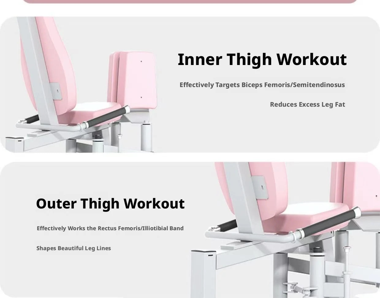 Women Body Shaping Gym Equipment Combo | Hack Squat, Hip Thrust, Leg Abductor Adductor, Lat Pulldown Trainer