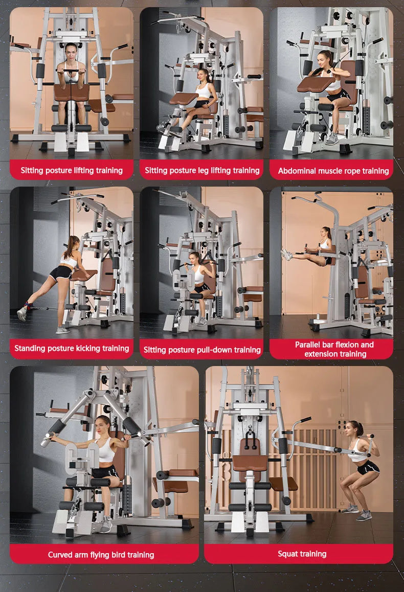 Multi Function Home Gym Equipment, Multi Purpose Strength Training Station for Full Muscle Training, Home & Small Gym Use