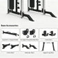 Pin Loaded Smith Machine Multi Function Squat Rack Commercial Home Gym Strength Training Equipment with Cable System & Pec Fly